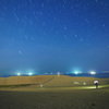 月夜の鳥取砂丘