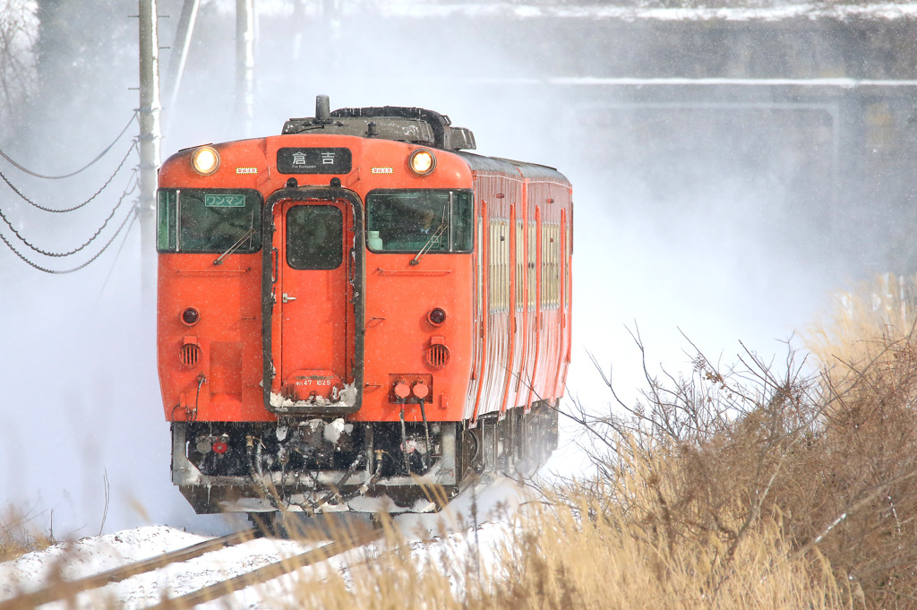 雪の山陰本線