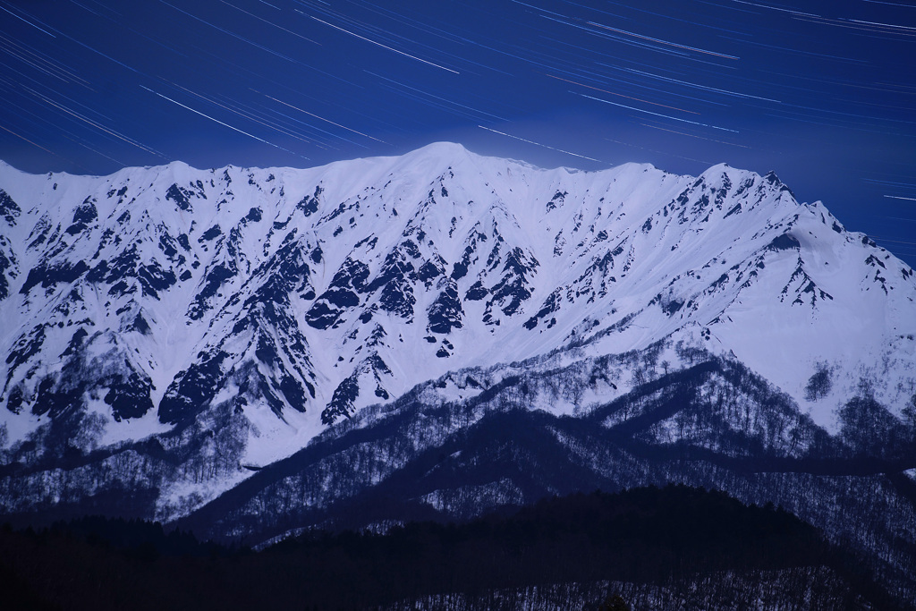 雪の大山南壁