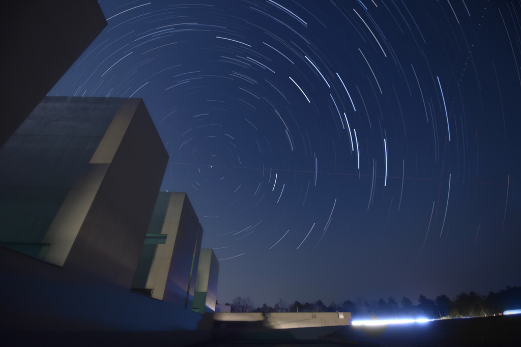 植田正治写真美術館の夜