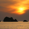 賀露海岸夕暮れ