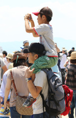 航空祭の親子