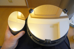 20cmF4反射鏡の清掃