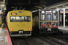 夜の米子駅