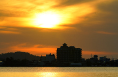 東郷湖夕暮れ