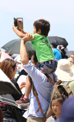 航空祭の親子