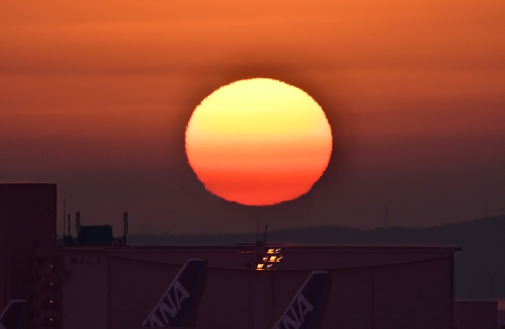 伊丹空港の夜明け