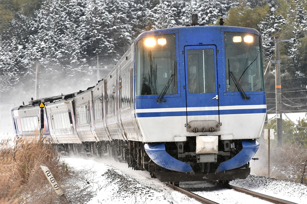雪の山陰本線
