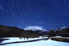 月夜の奥大山の里