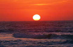 夕日の日本海