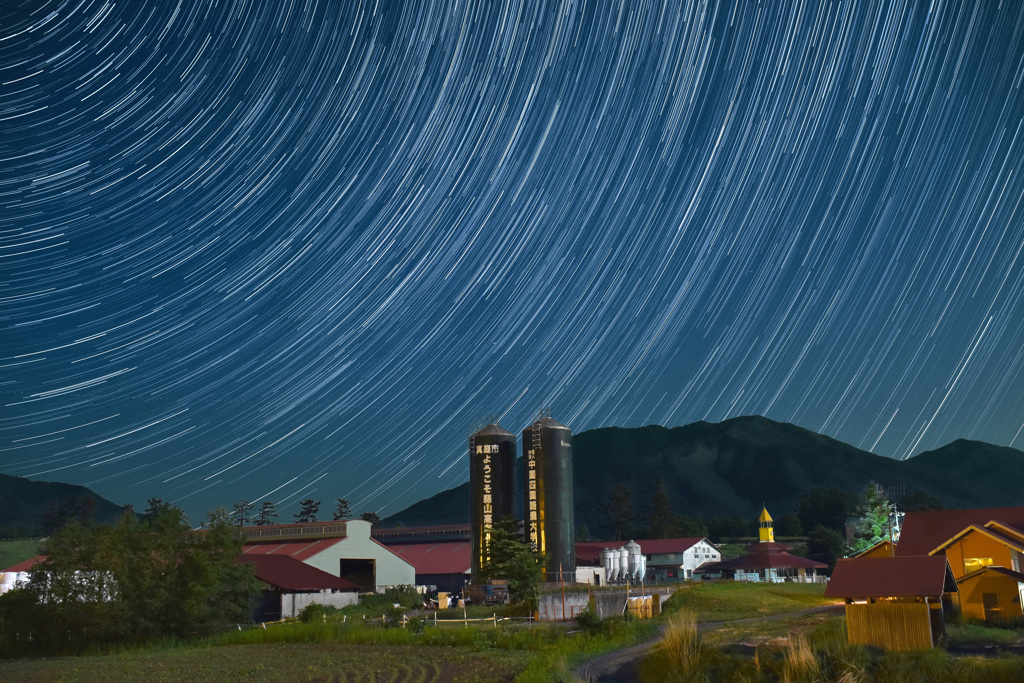 蒜山牧場の夜