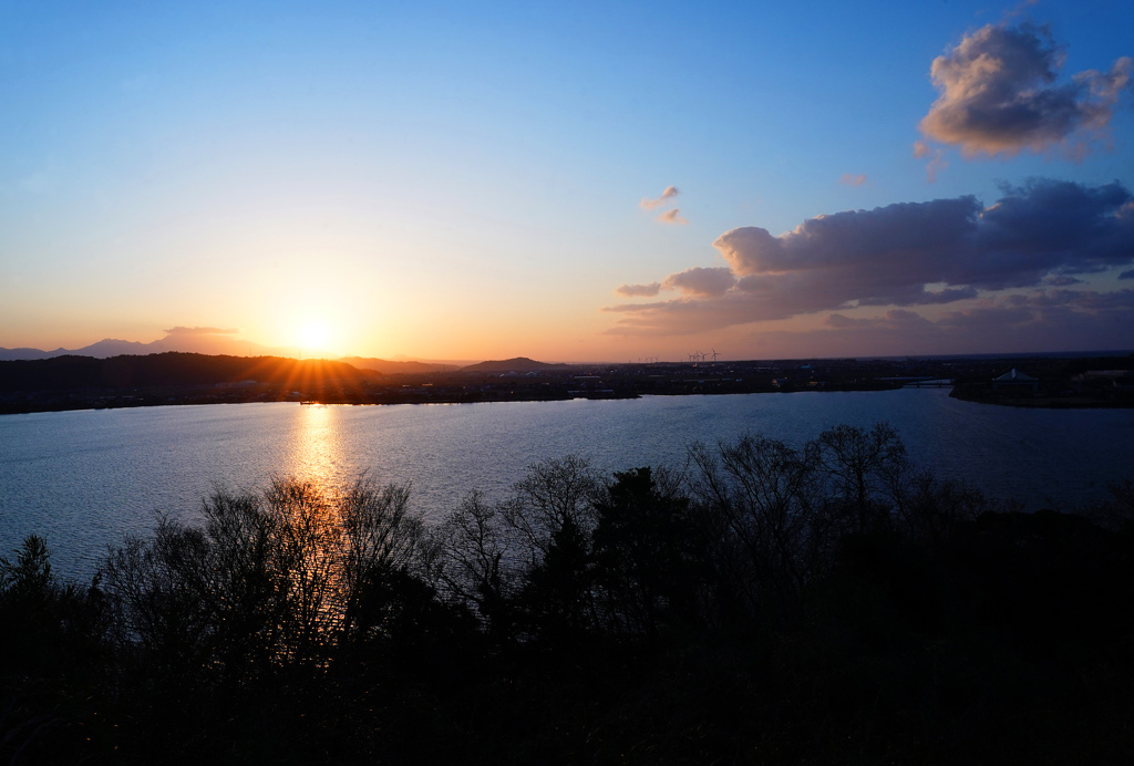 東郷湖夕暮れ