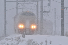 雪のサンライズ出雲