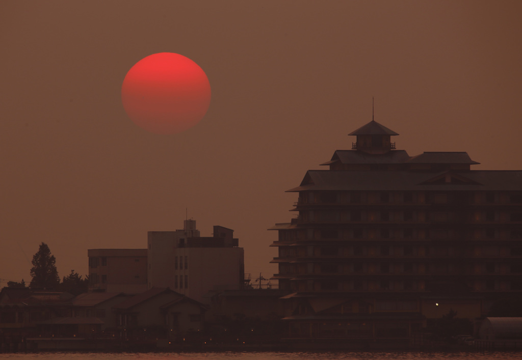 羽合温泉夕景