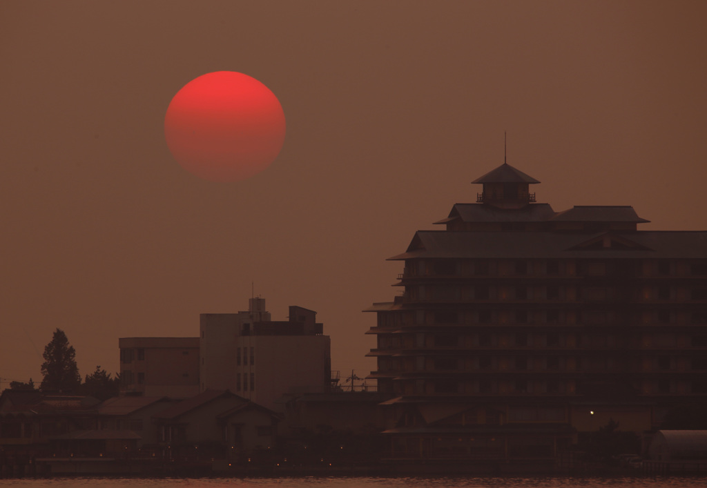 羽合温泉夕景