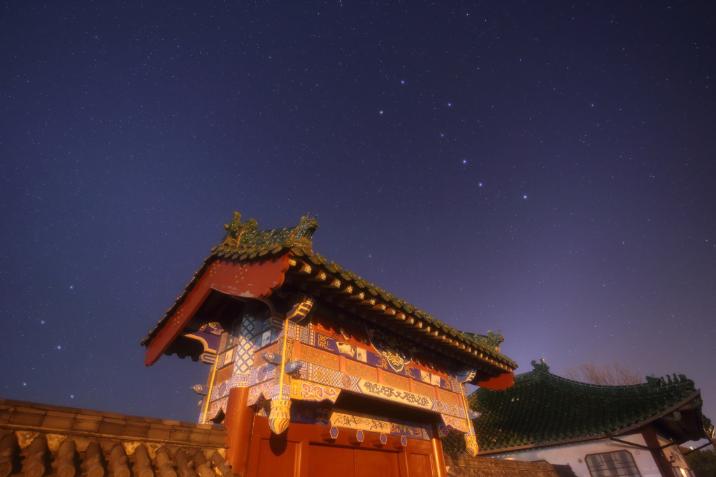 燕趙園に昇る北斗七星