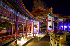 燕趙園ライトアップ