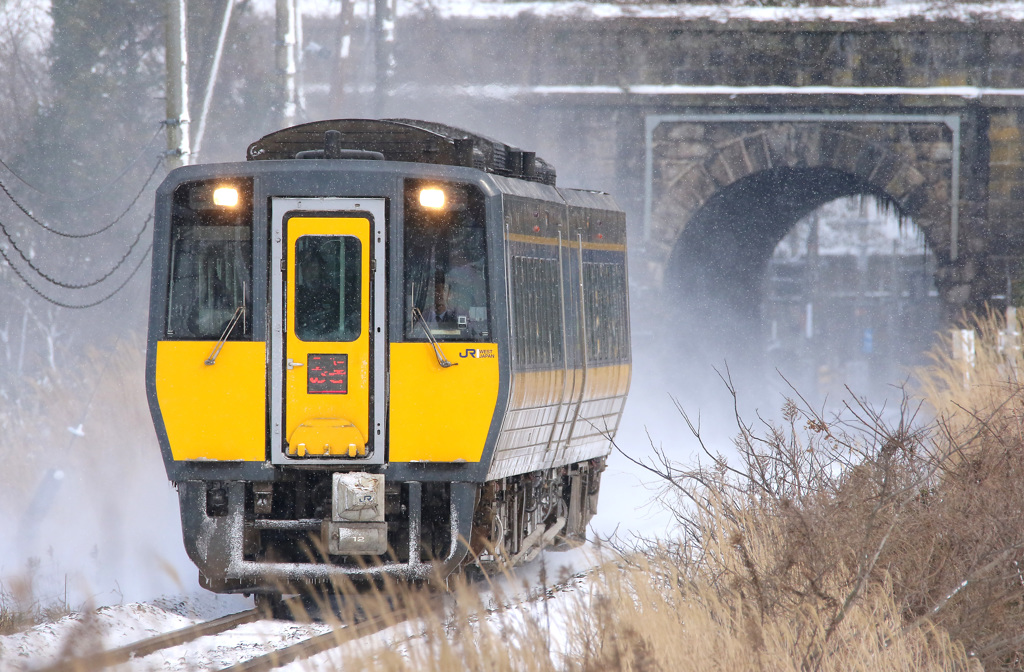 雪の山陰本線