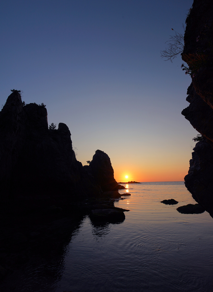 浦富海岸夕暮れ