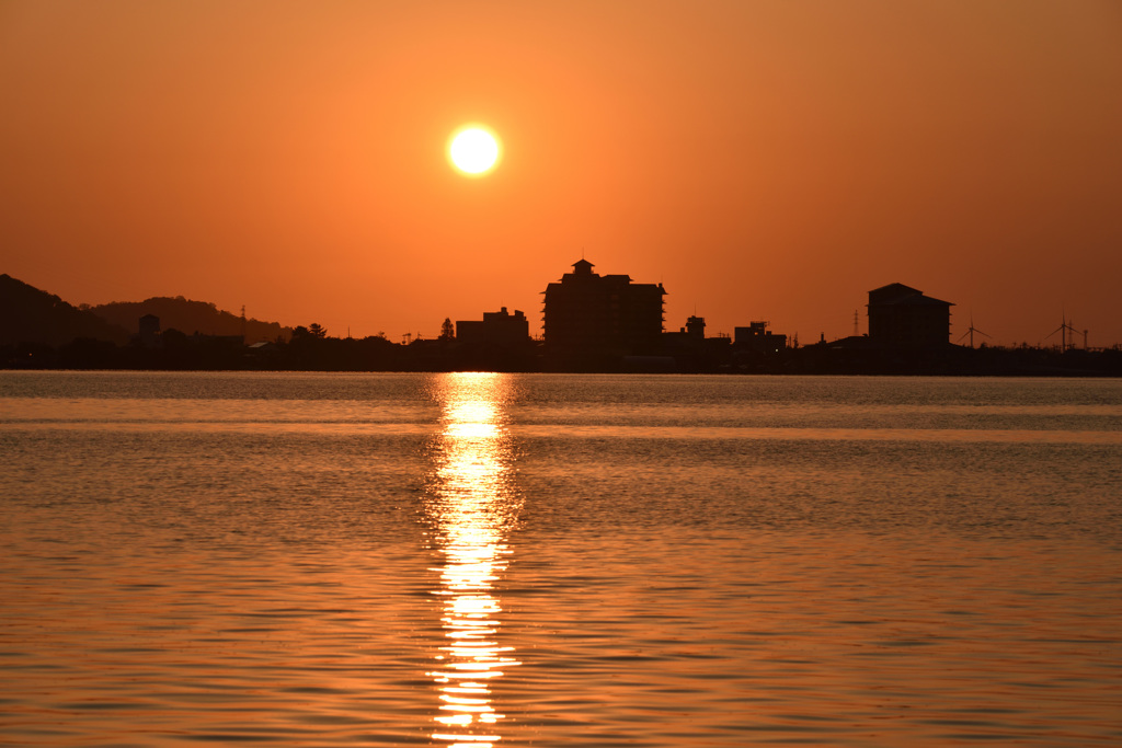 東郷湖夕暮れ