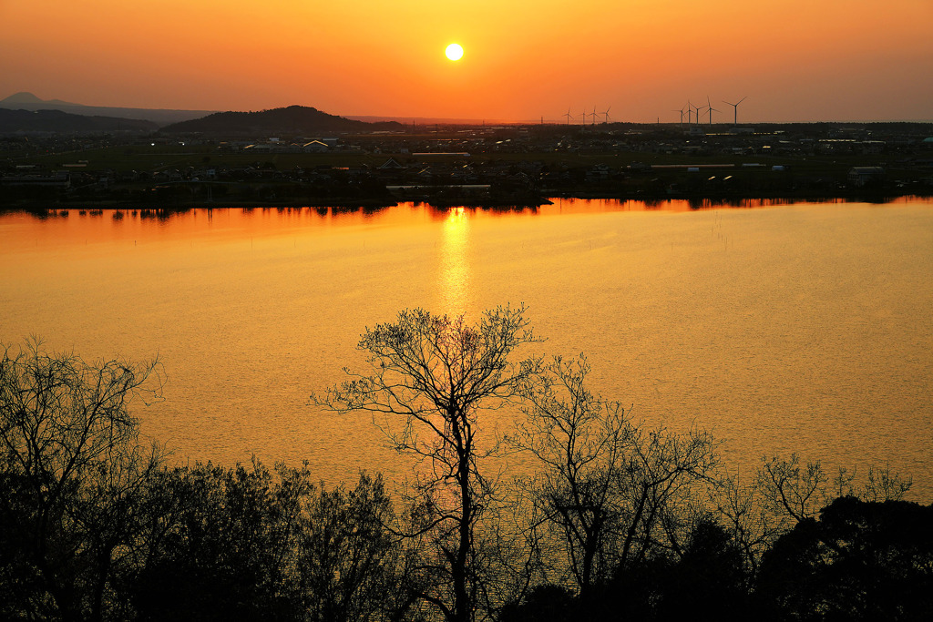 東郷湖夕暮れ