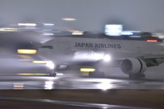 豪雨の到着