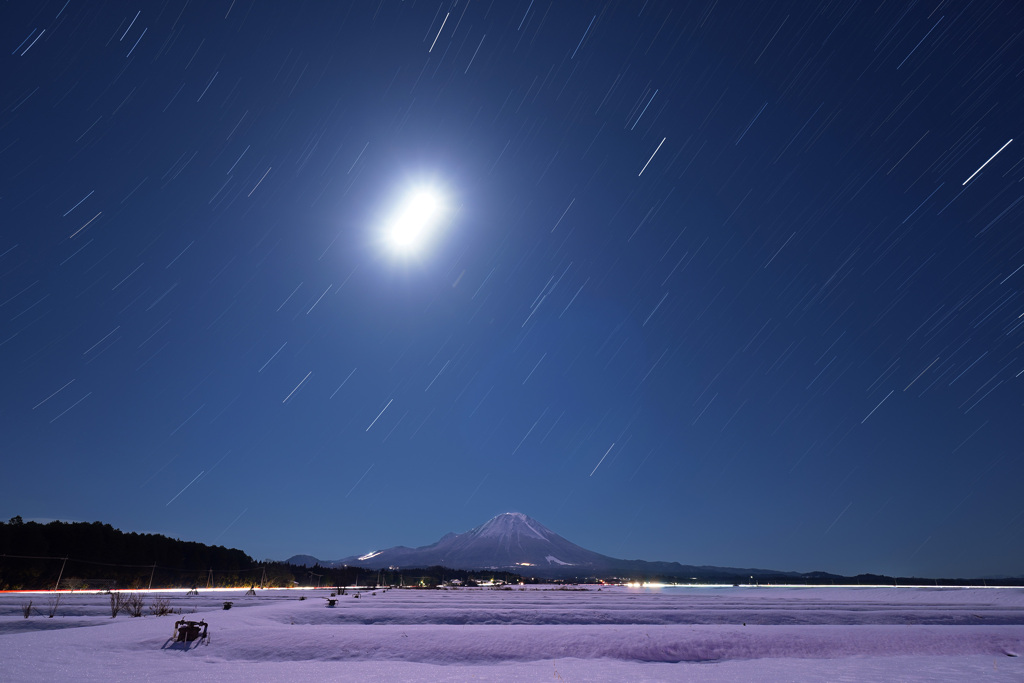 月夜の大山