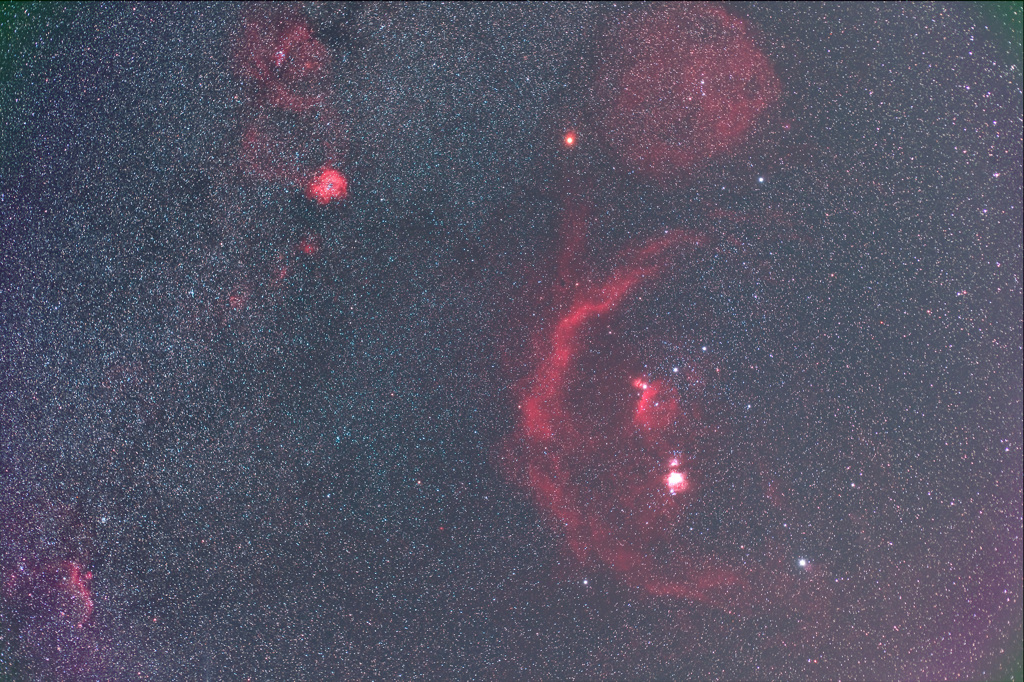 オリオン座周辺の散光星雲