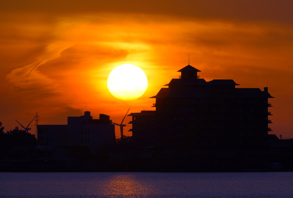 東郷湖夕暮れ