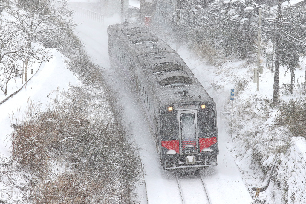 雪の山陰本線