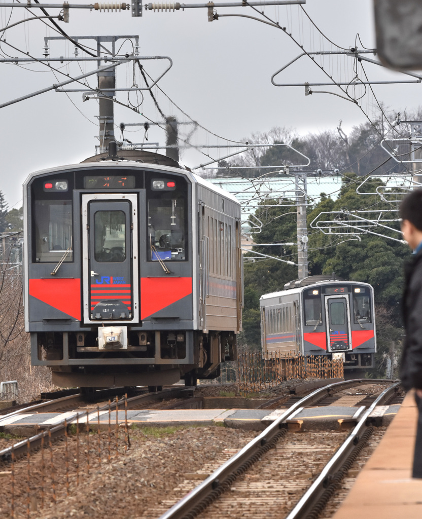 列車を待つひと時