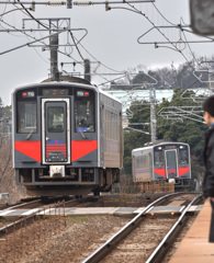 列車を待つひと時