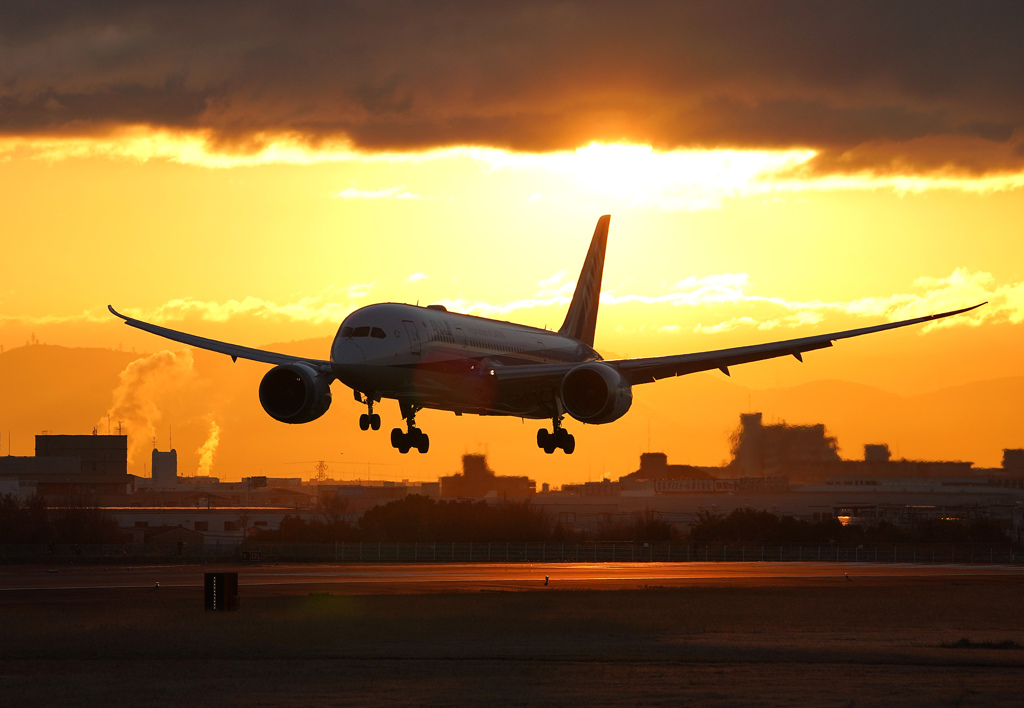 夜明けのB787