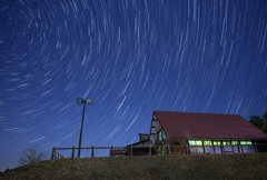 大山まきばに昇る北斗七星