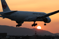 夕暮れの伊丹空港