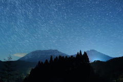 大山・鳥ヶ山星景色