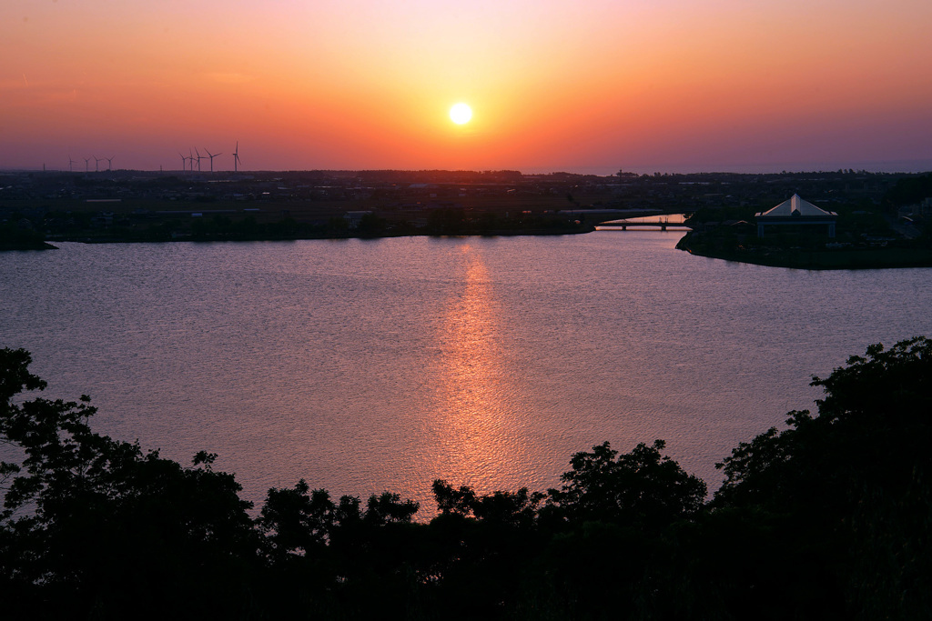 東郷湖夕暮れ