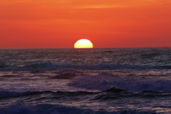 夕日の日本海