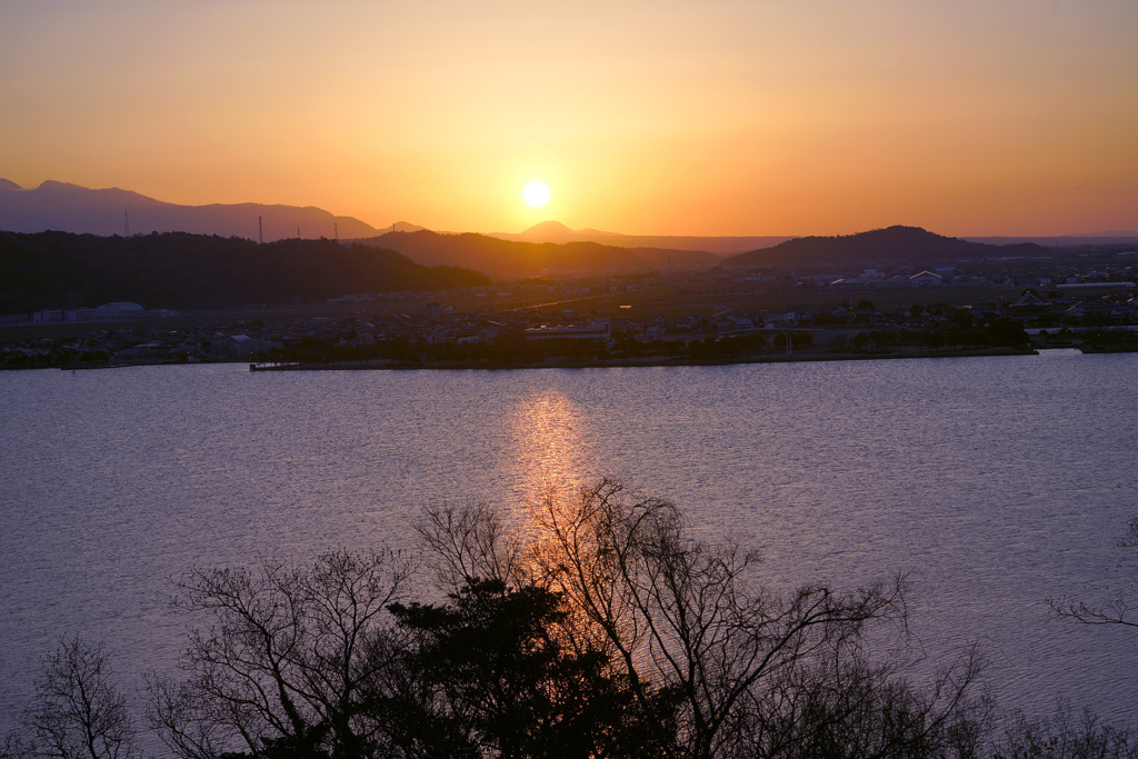 東郷湖夕暮れ