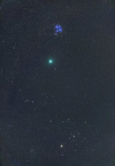 ウィルタネン彗星とプレアデス・ヒアデス星団