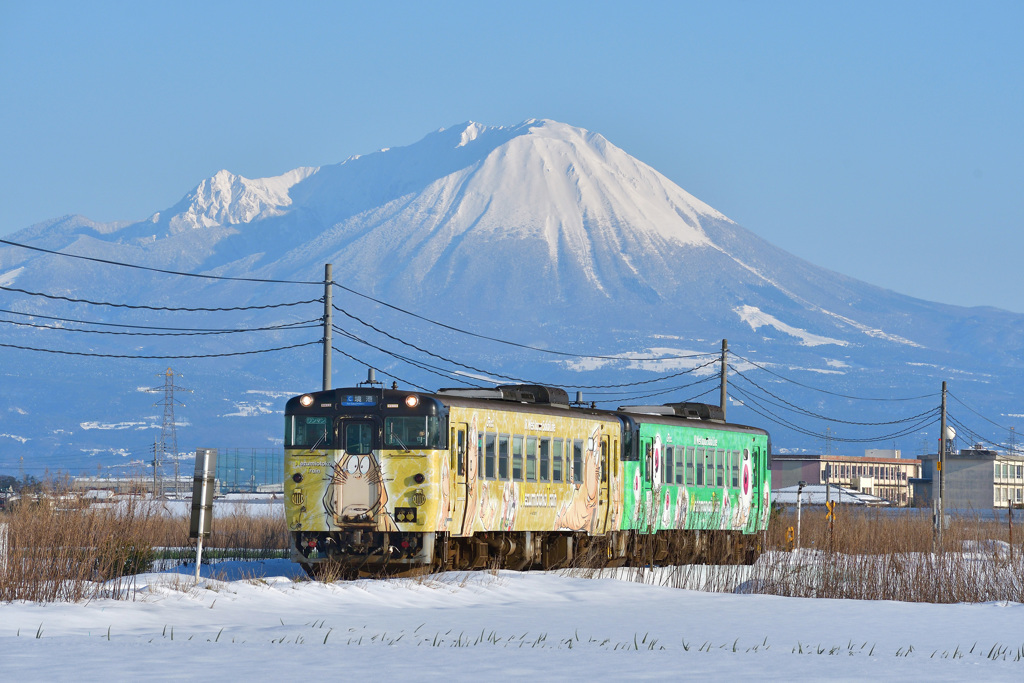 妖怪列車と名峰大山