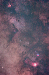 天の川中心部の星雲星団