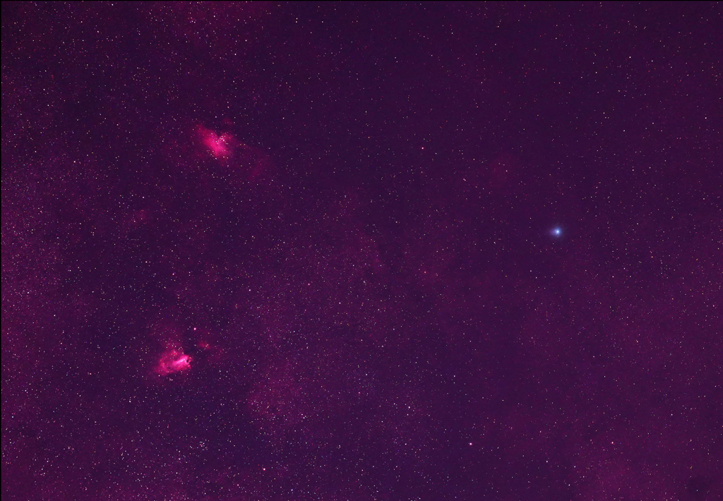 2025.10.17 スワン彗星とM16,M17