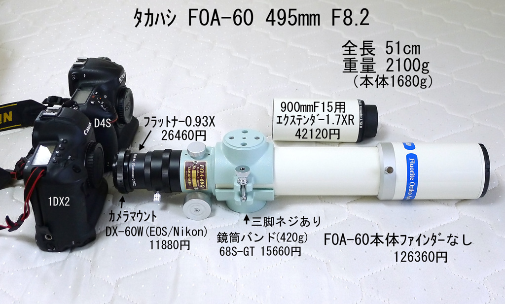 最高性能の495mm光学系