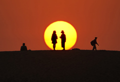 砂丘夕暮れ
