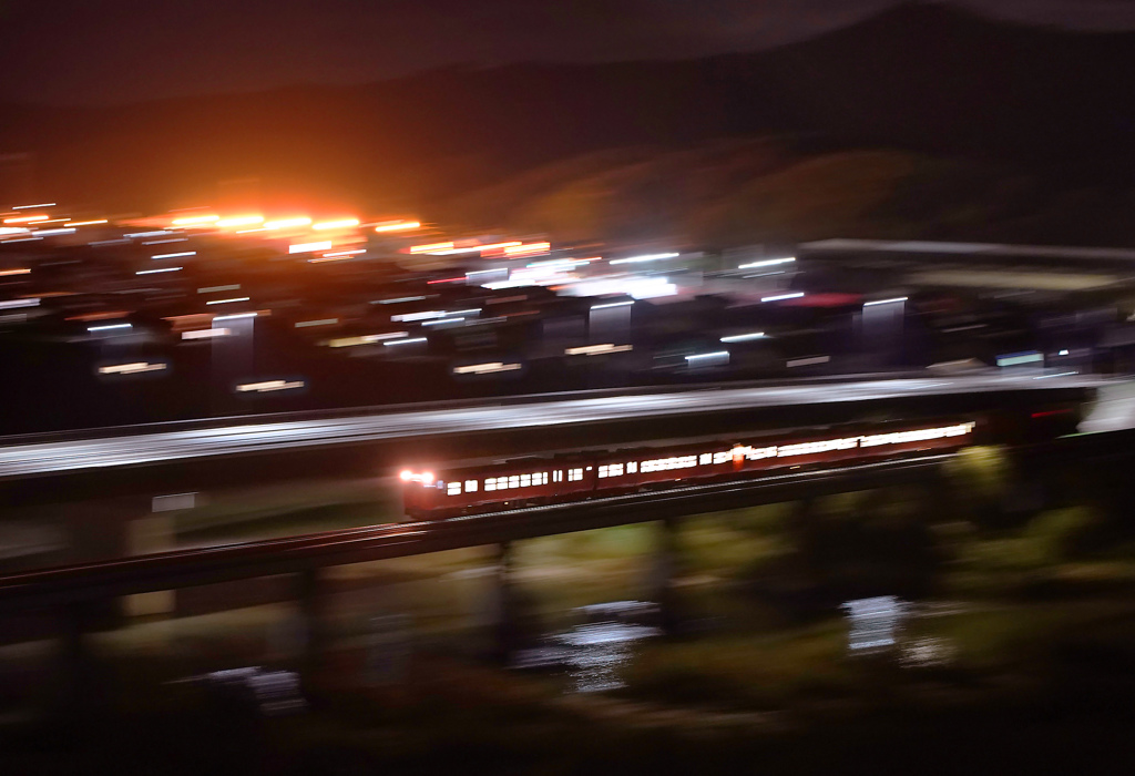夜の山陰本線 (α9)