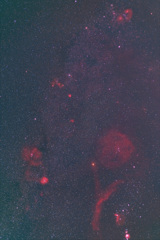 オリオン座からぎょしゃ座の散光星雲