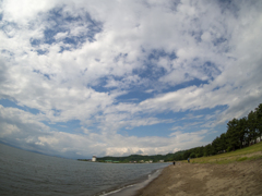 琵琶湖の湖岸