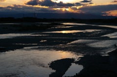 木曽川夕景
