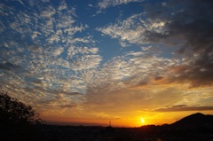 秋の夕日